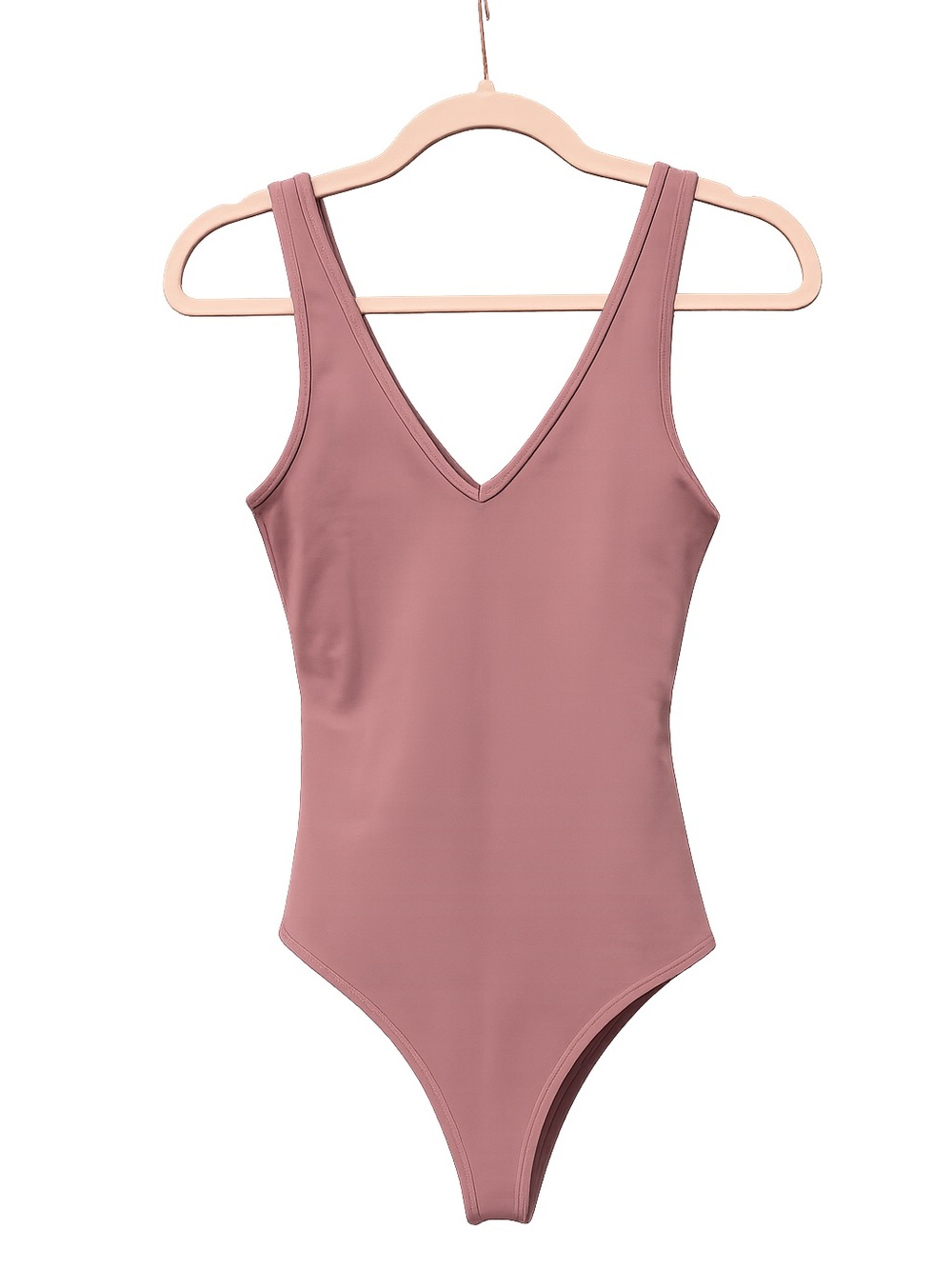 NEW No Tags Abercrombie & Fitch Soft A&F Mauve V-Neck Bodysuit | Size Small